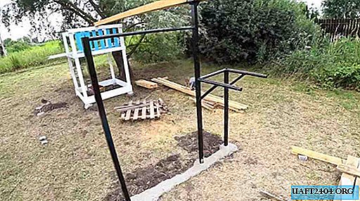 Hacemos una máquina de ejercicio al aire libre 2 en 1: barra horizontal y barras