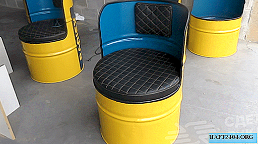 Chairs for giving from 200-liter metal barrels