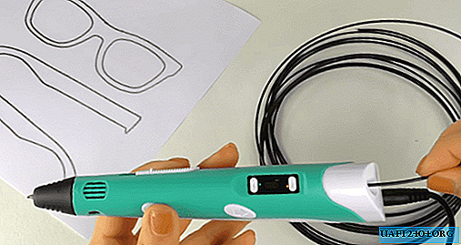 Draw 3D glasses with a pen according to the pattern
