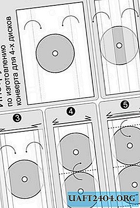 Envelope for 4 CD discs from a sheet of paper