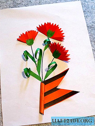 Postkarte für den 9. Mai: "Blumenstrauß aus Nelken"