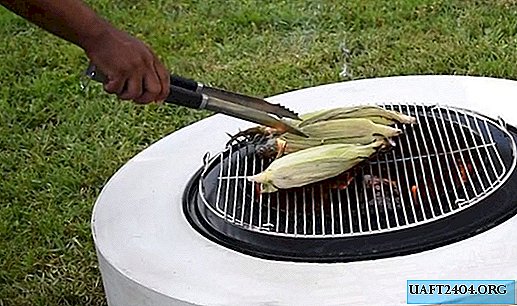 Barbecue grill from the drum of the washing machine