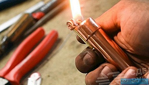 Do-it-yourself gasoline lighter from a copper pipe