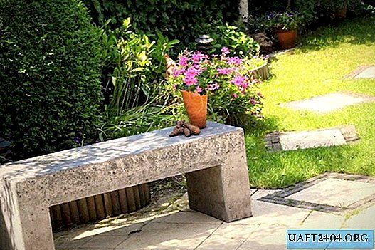Concrete bench for the garden