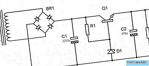 Power supply on zener diode and transistor