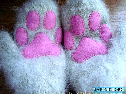 Decoração de luvas "Pernas de gato"