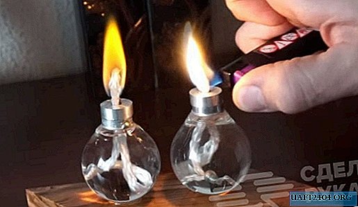 Decorative candles from old light bulbs