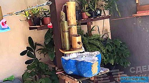 Декоративний каскадний фонтан з бамбука