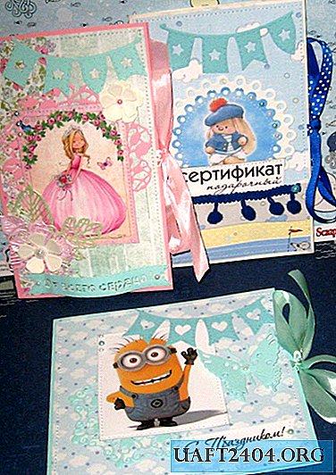 Money gift envelopes for children or gift certificates