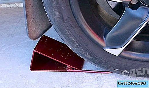 Modified wheel chock for car