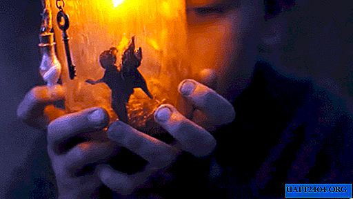 Heimwerkerfee in einer magischen Laterne aus einem Glas