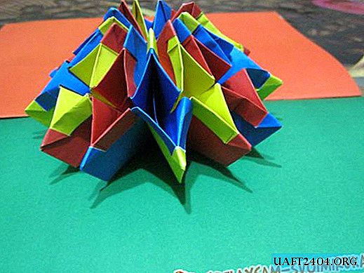 Transformer toy made of colored paper