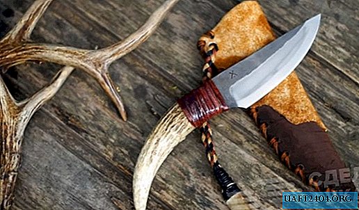 Making a knife with a deer horn handle