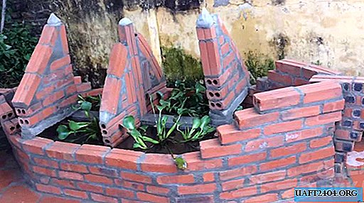 How to make a decorative pond in the form of a sailboat from brick