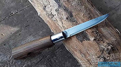 How to make a folding knife from old scissors