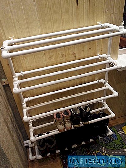 How to make a shoe dryer out of plastic pipes