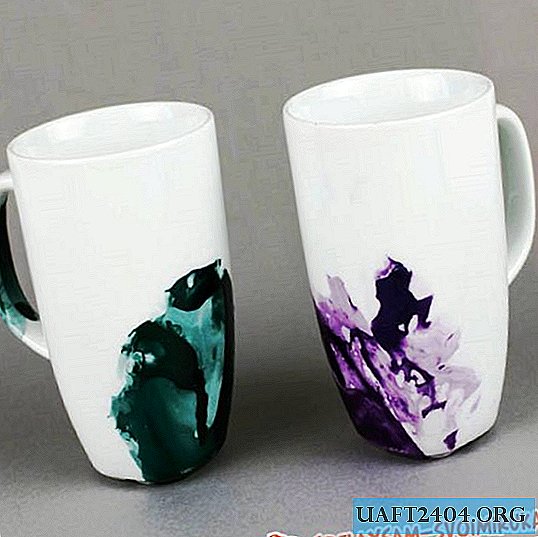How to independently paint a marbled cup