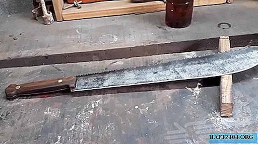 How to make a machete from a hand saw in wood
