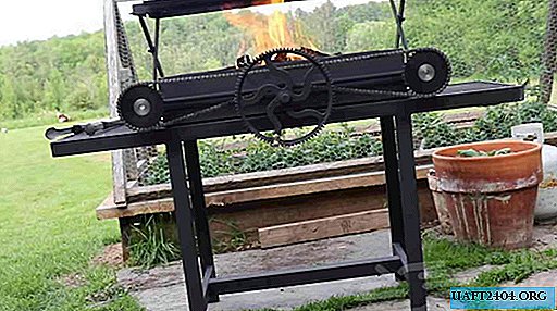 How to make a barbecue grill with a lifting mechanism
