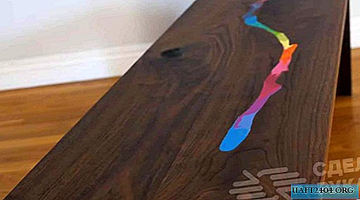 How to draw a multi-colored river pattern on a countertop
