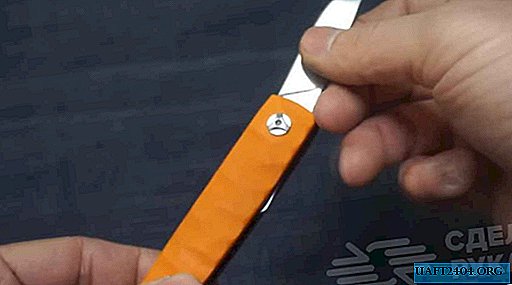 How to make a folding mini knife from old scissors