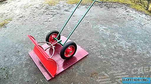 How to make a scraper on wheels for quick snow removal