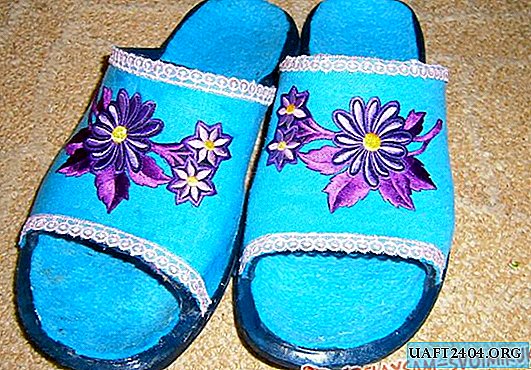 How to make slippers from a slap