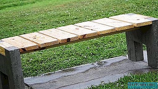 Cara membuat bangku outdoor dari kayu dan beton