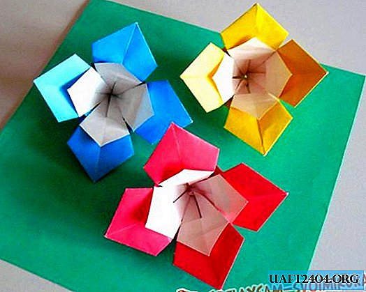 How to fold a flower from a square sheet of paper