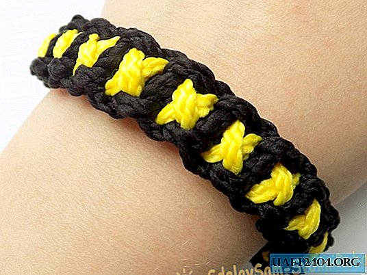 How to weave an X bracelet from cords