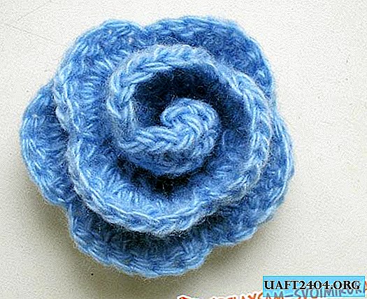 青いバラのかぎ針編みの方法 針仕事のテクニック