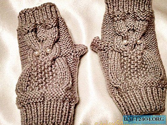 How to knit mittens with an owl pattern