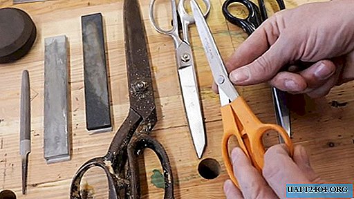 How professionals sharpen and follow scissors