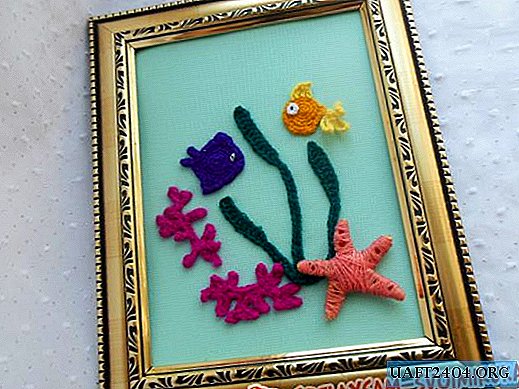 Picture from knitted elements "Underwater life"