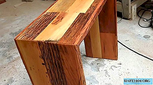 Cool table made of old boards do it yourself