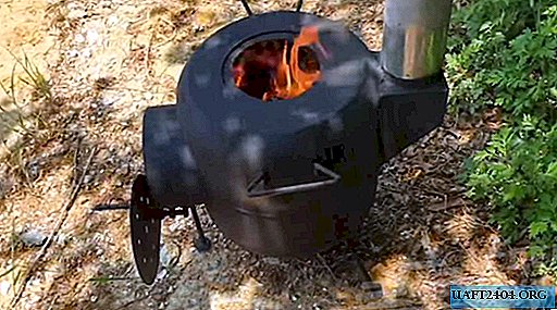 Compact outdoor gas bottle potbelly stove