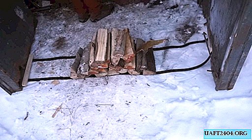 "Korb" zum Tragen von Brennholz aus alten Zahnriemen