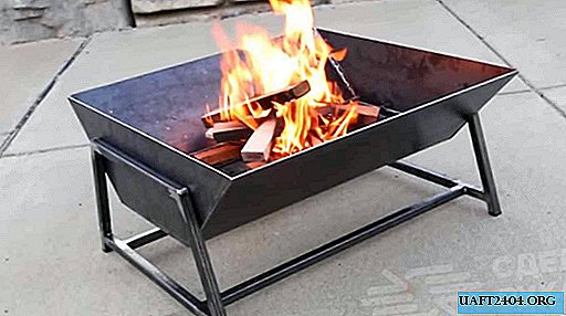 Do-it-yourself bonfire made of sheet metal and profile