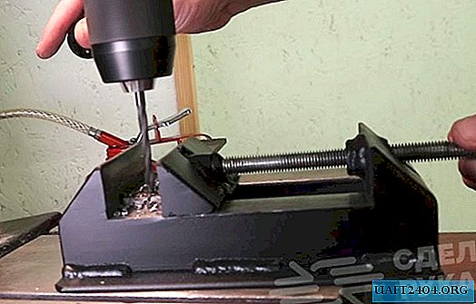 Powerful homemade vise for a drilling machine
