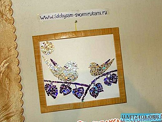 Mosaikbild von der Scheibe "Pigeons"