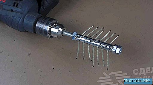 Drill head for metal cleaning in hard to reach places