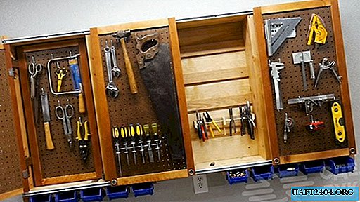 Wall-mounted sliding cabinet for tools