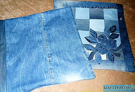 Vỏ gối từ quần jean cũ