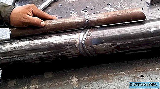 An unusual way to weld round pipes in a pattern