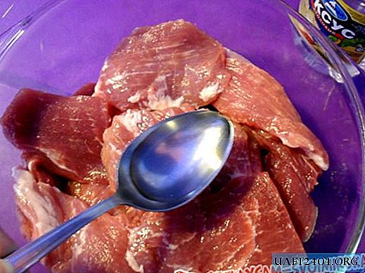 Carne assada incomum com enfeite de batata