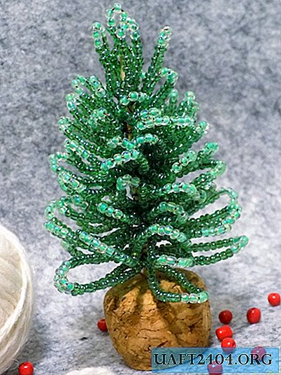 Christmas tree made of beads