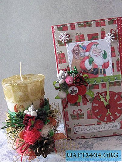 クリスマスキャンドルと装飾