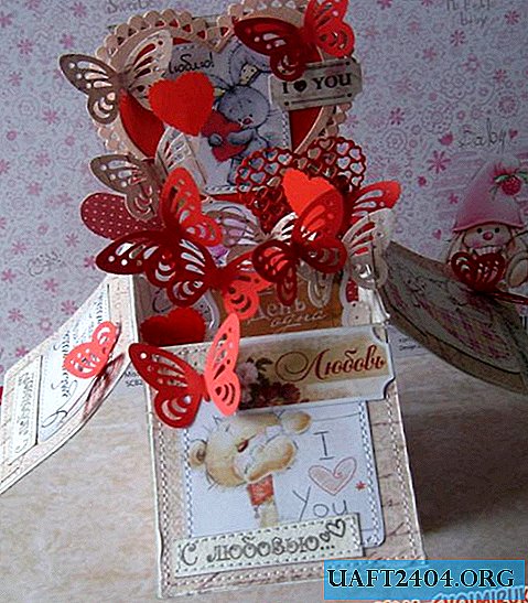 Kotak kartu pos volumetrik "Dengan Cinta"