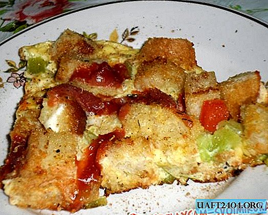 Omelet with croutons