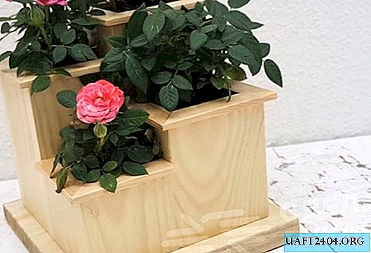 Mini-plate-bande de fleurs originale en bois
